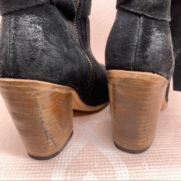 Freebird Leather Riot Black Distressed Boots Rare - Picture 5 of 6